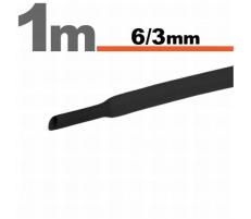 Handy Tub termocontractibil Negru • 6 / 3 mm