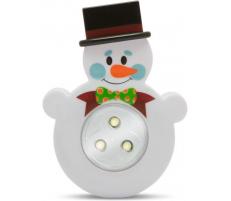 Phenom Lampă de veghe cu buton, model Om de zăpadă