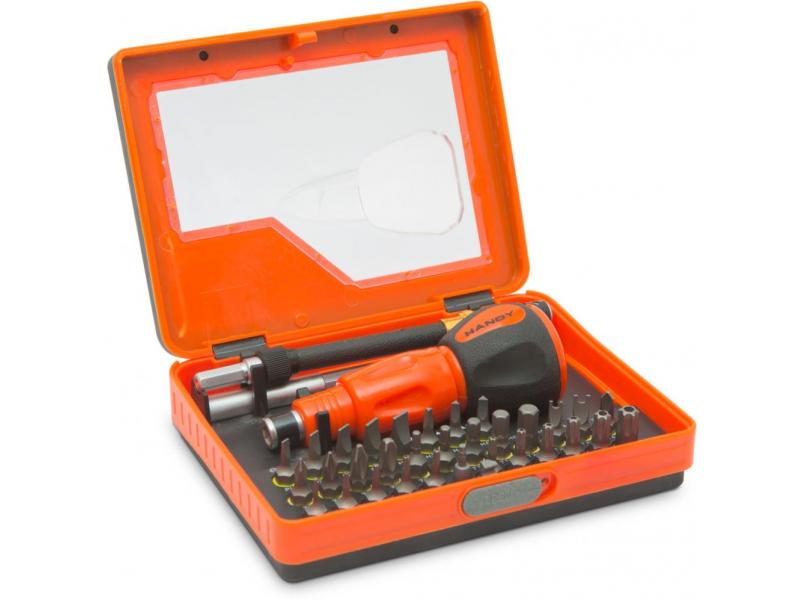 Handy Trusă de şurubelniţe mini, cu clichet, 36 piese