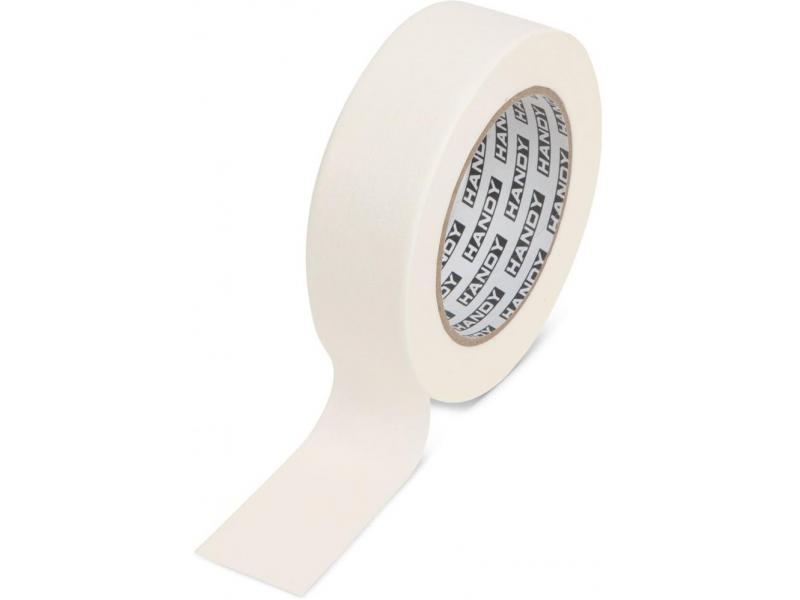 Handy Banda de mascare - cu adeziv pe baza de apa - 50 m x 36 mm - alb