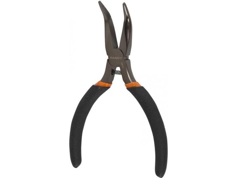 Handy Cleste cu cioc curbat, maner cauciucat, 135 mm