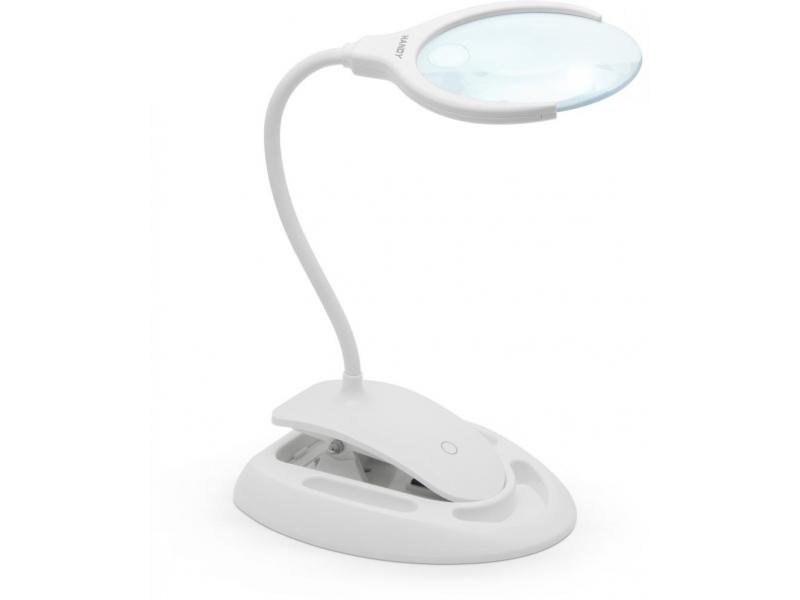 Handy Lampa de masa LED cu lupa si intrerupator tactil, cu acumulator