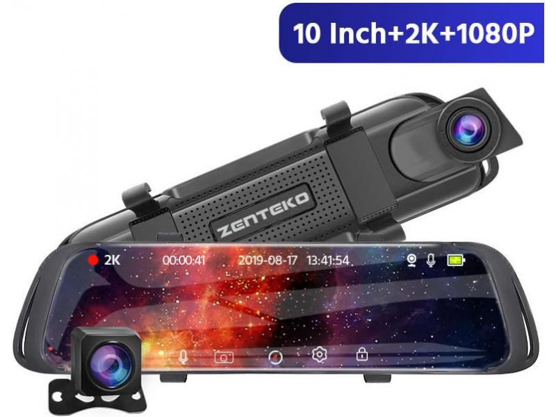 Zenteko Camera Auto Oglinda Offroad Zenteko 2K + Full HD cu touchscreen SM1042CM