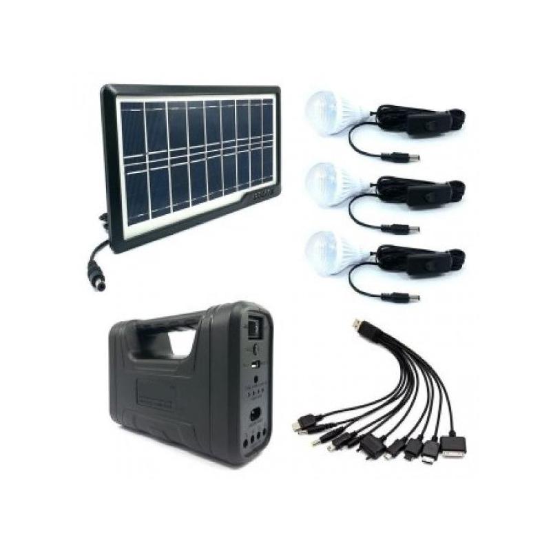 OEM Sistem Iluminare LED cu Incarcare Solara, 3 Becuri LED si Lampa Portabila KILLO