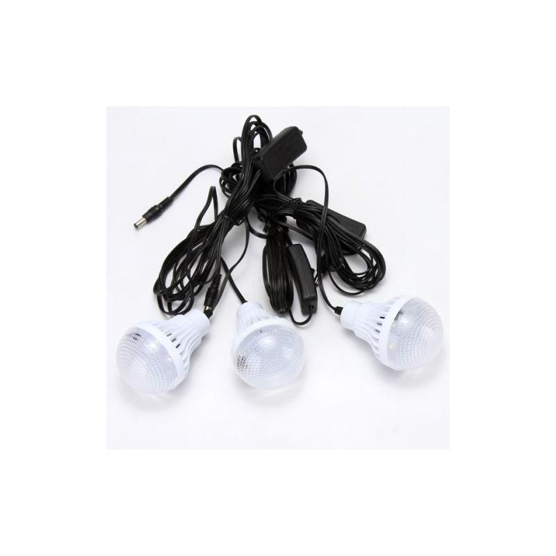 OEM Sistem Iluminare LED cu Incarcare Solara, 3 Becuri LED si Lampa Portabila GD-999