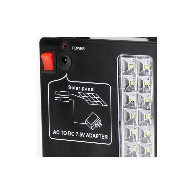 OEM Sistem Iluminare LED cu Incarcare Solara, 3 Becuri LED si Lampa Portabila GD-999