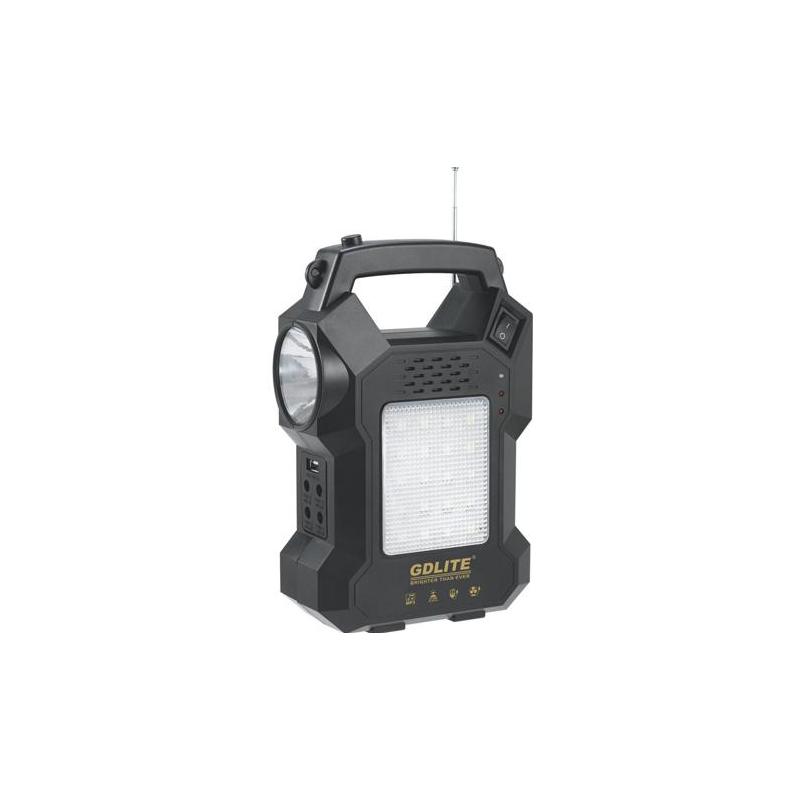 OEM Sistem Iluminare LED cu Incarcare Solara, 3 Becuri LED, 1 bec disco si Lampa Portabila cu FM si MP3 player GD-8050
