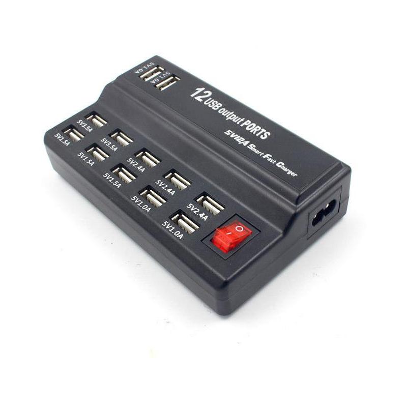 OEM Fast Charger USB cu 12 porturi si 12A