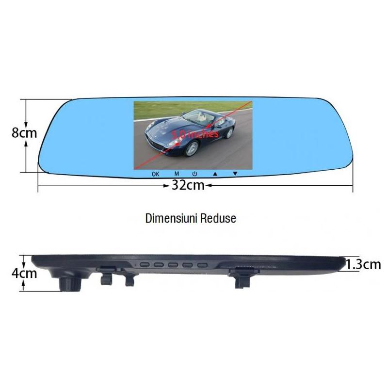 Zenteko Camera Auto Oglinda Offroad Full HD Zenteko Premium cu Tracker GPS SM710