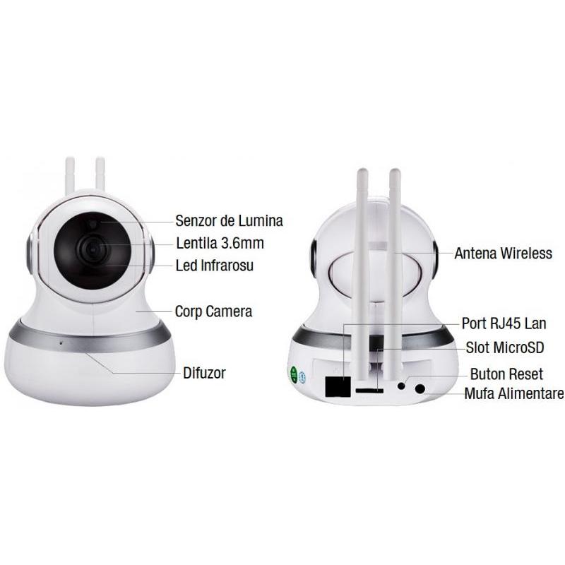 Zenteko Camera IP Wireless HD Zenteko cu Stocare Cloud SM929