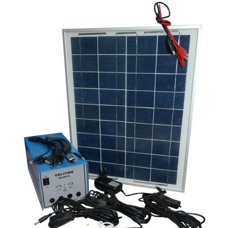 OEM Sistem Iluminare LED cu Incarcare Solara, 3 Becuri si Invertor 220v 100w GD-8018