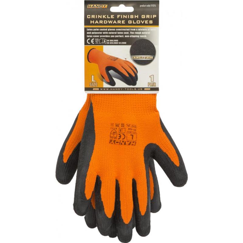 Handy Manusi pt. operatii de montaj cu acoperire latex, 12 per./pach. L