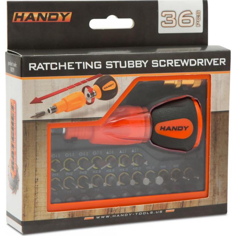 Handy Trusă de şurubelniţe mini, cu clichet, 36 piese