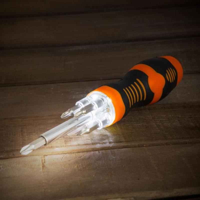 Handy Şurubelniţă cu LED încorporat, 5 bituri