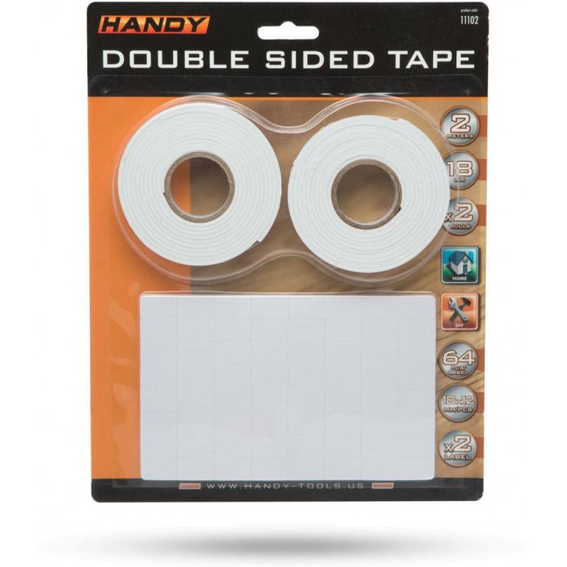 Handy Set bandă/etichete dublu-adezive, spumate 18 mm/2,6m