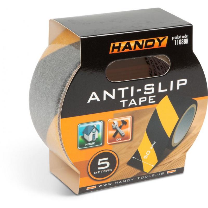 Handy Banda adeziva, antiglisanta - 5m x 50 mm - galben / negru