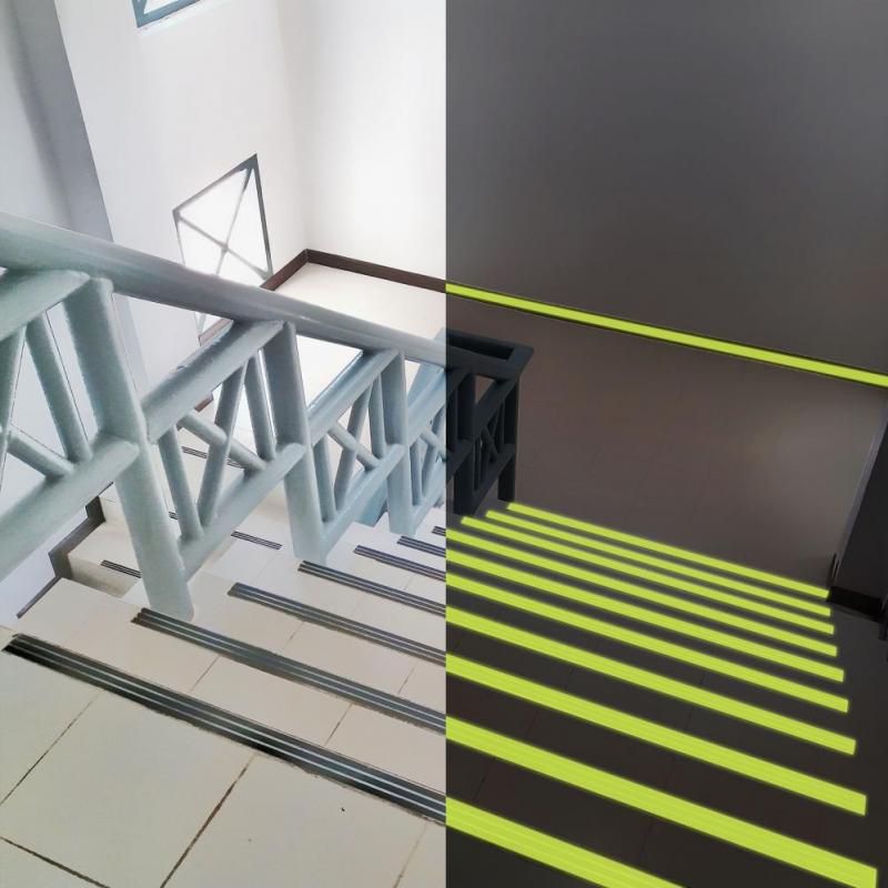 Handy Banda adeziva, antiglisanta - 5m x 25 mm - fosforescenta