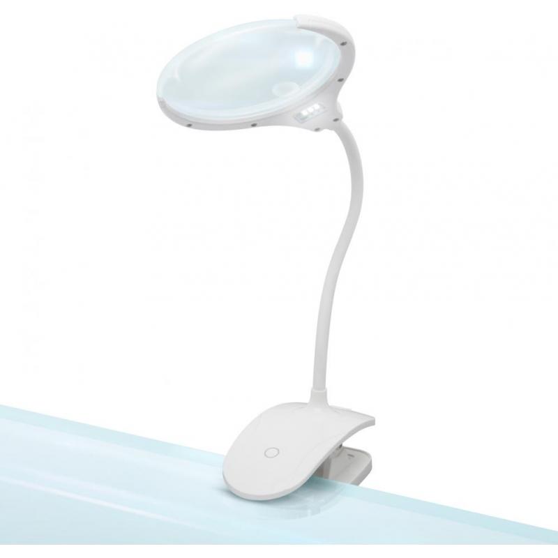 Handy Lampa de masa LED cu lupa si intrerupator tactil, cu acumulator