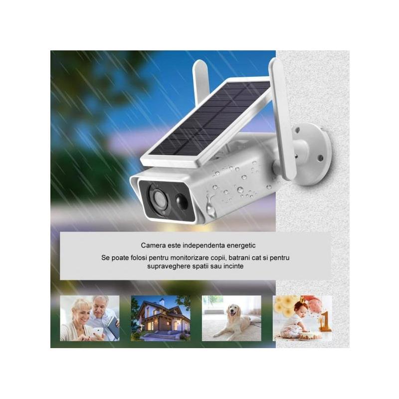Zenteko Camera IP Wireless de Exterior Zenteko Full HD cu Panou Solar SM25