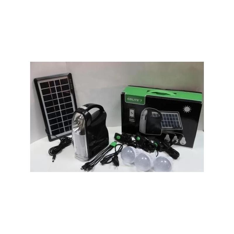 OEM Sistem Iluminare LED cu Incarcare Solara, 3 Becuri LED si Lampa Portabila GDLite-7